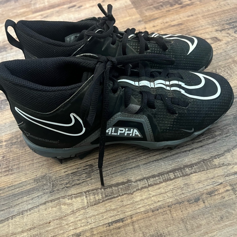Nike alpha Black and White Football Cleats